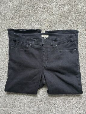 Madewell Women's Mid-Rise Kickout Crop Black Jeans